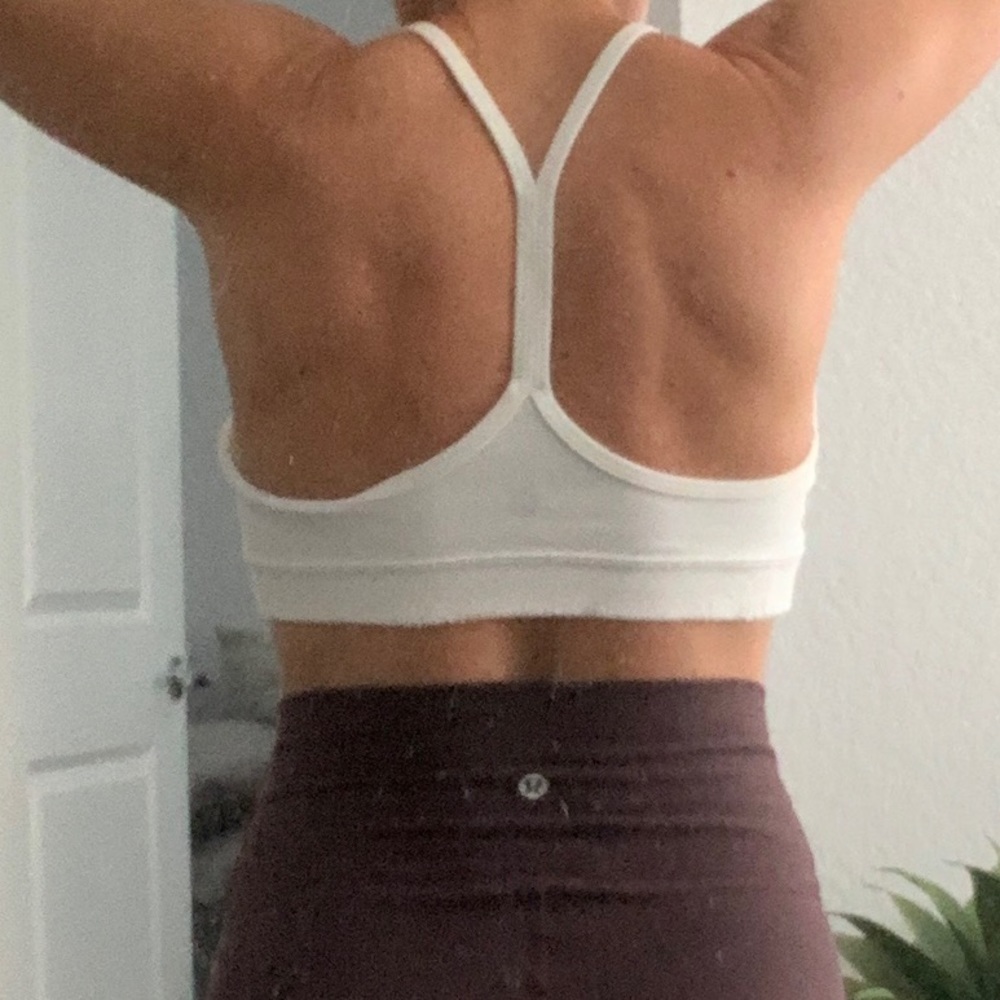WHITE lululemon SPORTS BRA